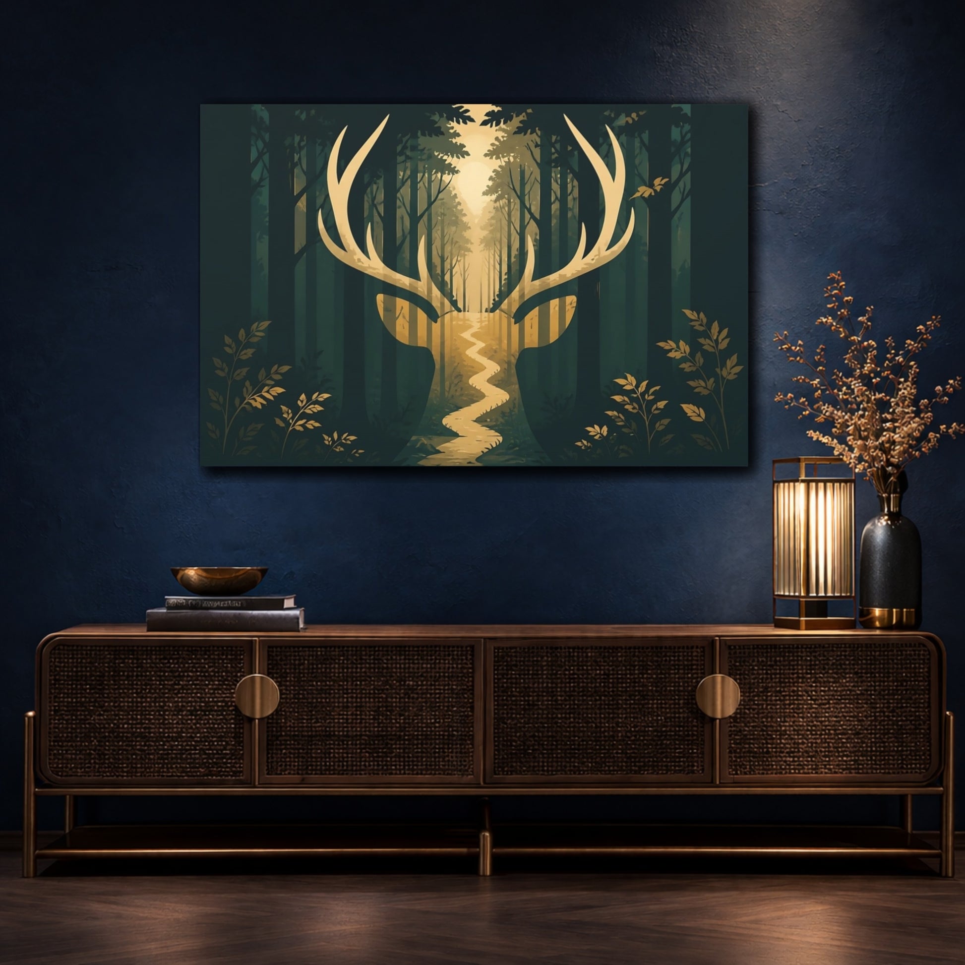 Mockup 4. Path Of The Stag shown as canvas print