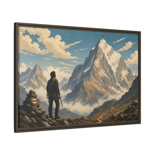Main Mockup. Path To The Summit shown as framed canvas print
