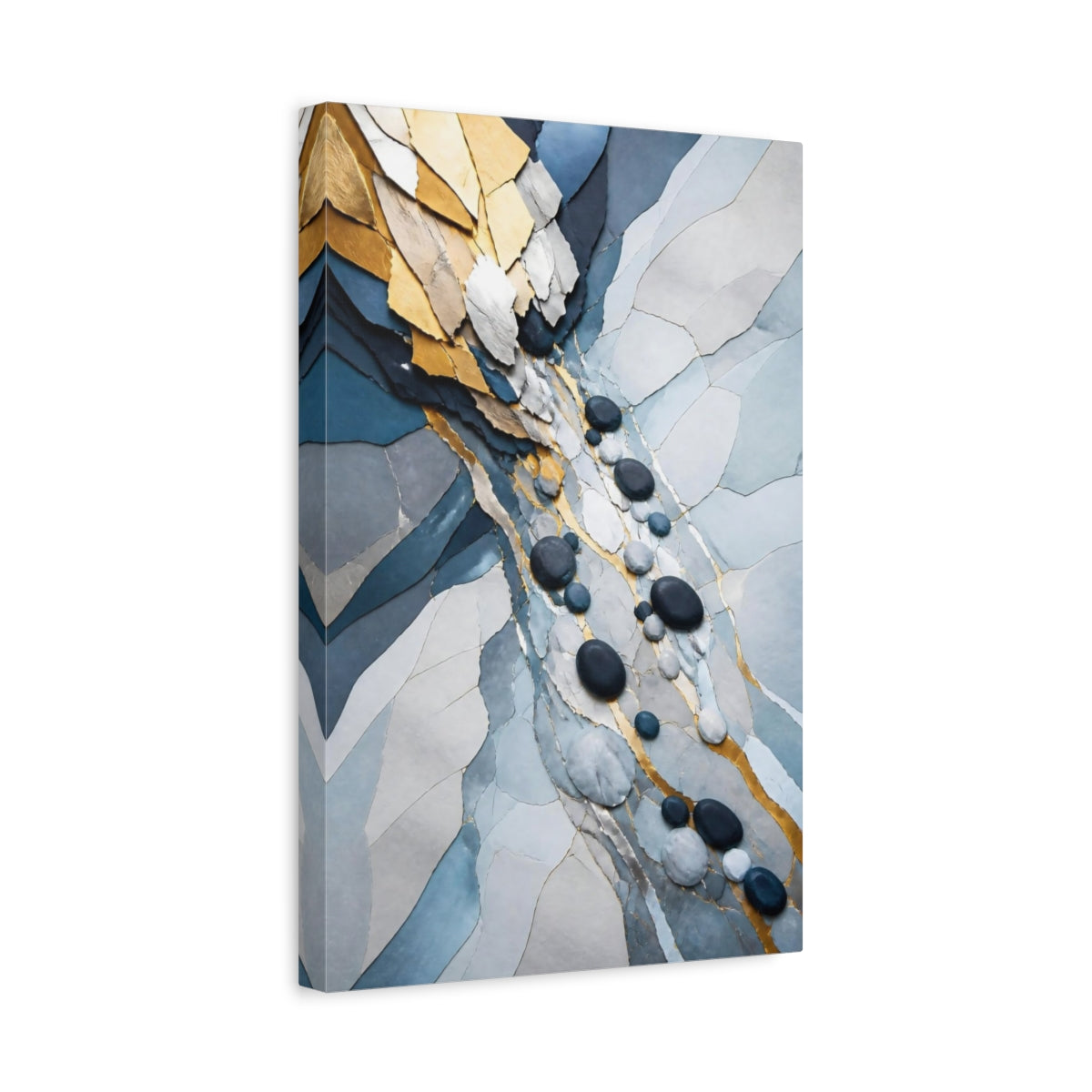 Side Mockup 4. Pebble Accent Flow shown as canvas print