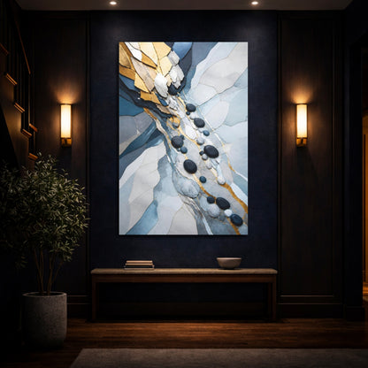 Mockup 4. Pebble Accent Flow shown as canvas print