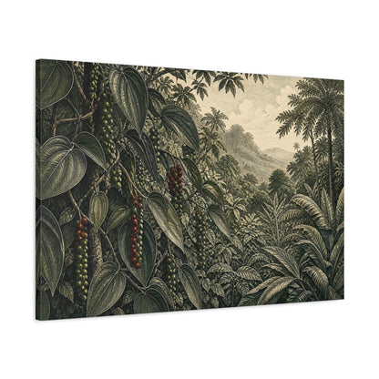 Main Mockup. Peppercorn Vine Illustration shown as canvas print