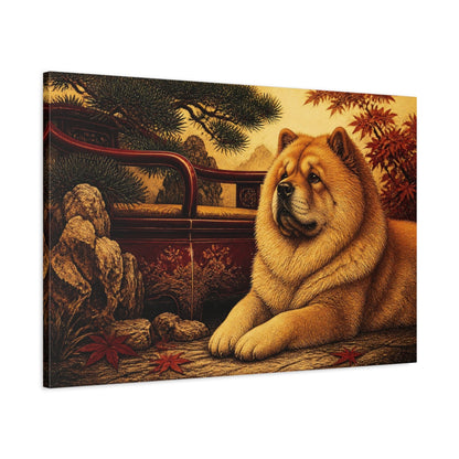 Main Mockup. Pet Chow Portrait shown as canvas print