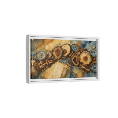 Side Mockup 6. Petrified Wood Nature Study shown as framed canvas print