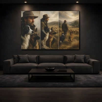 Mockup 3. Pets Shepherd And Dogs shown as canvas print