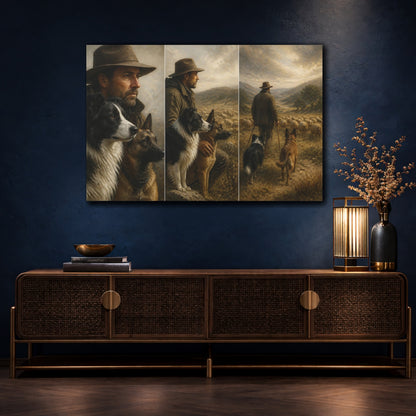 Mockup 4. Pets Shepherd And Dogs shown as canvas print