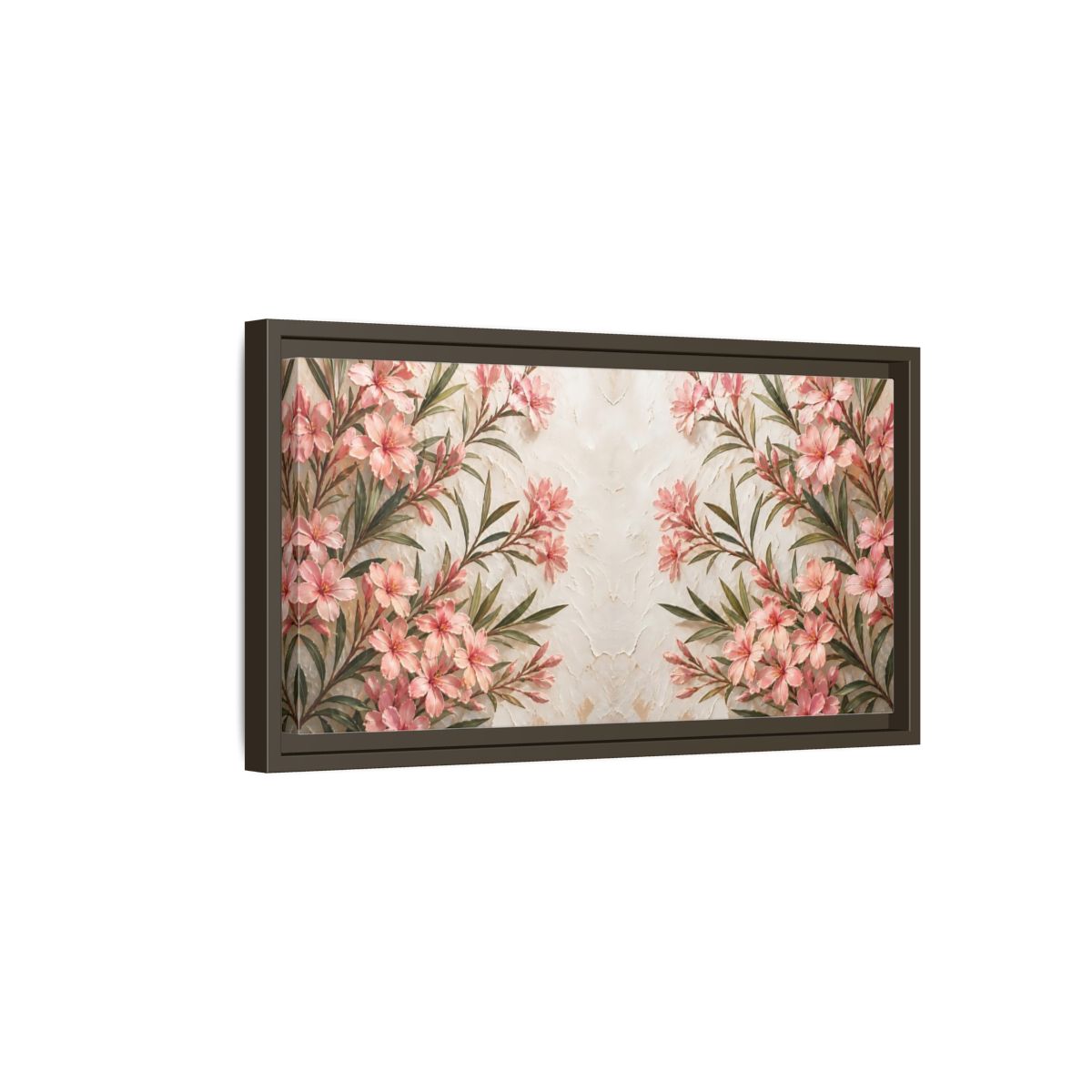 Side Mockup 7. Pink Blossom Elegance shown as framed canvas print