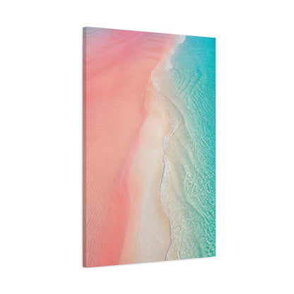 Main Mockup. Pink Coastal Sandbar shown as canvas print