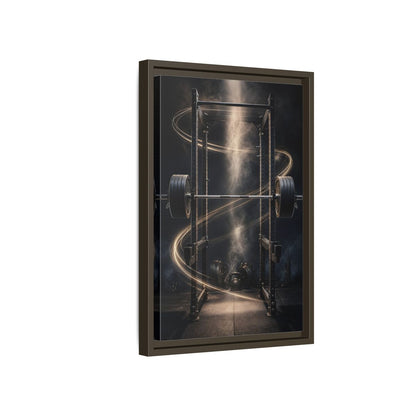 Side Mockup 5. Power Rack Momentum shown as framed canvas print