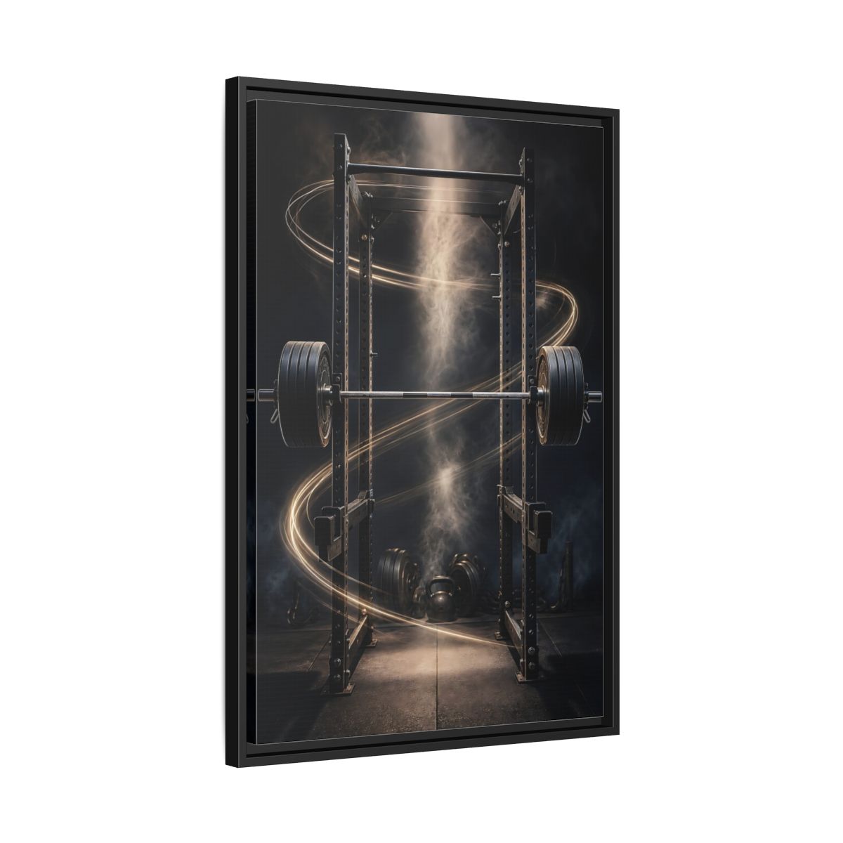 Side Mockup 14. Power Rack Momentum shown as framed canvas print