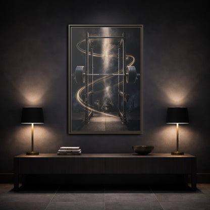 Mockup 3. Power Rack Momentum shown as framed canvas print