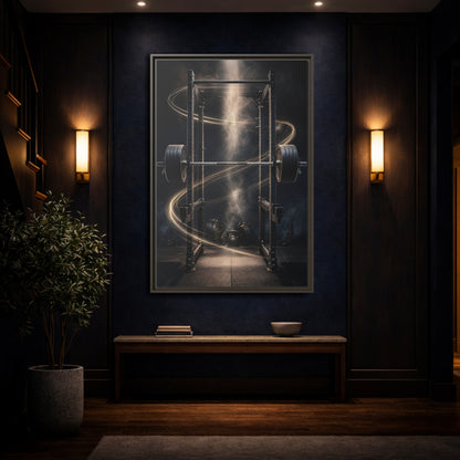 Mockup 4. Power Rack Momentum shown as framed canvas print