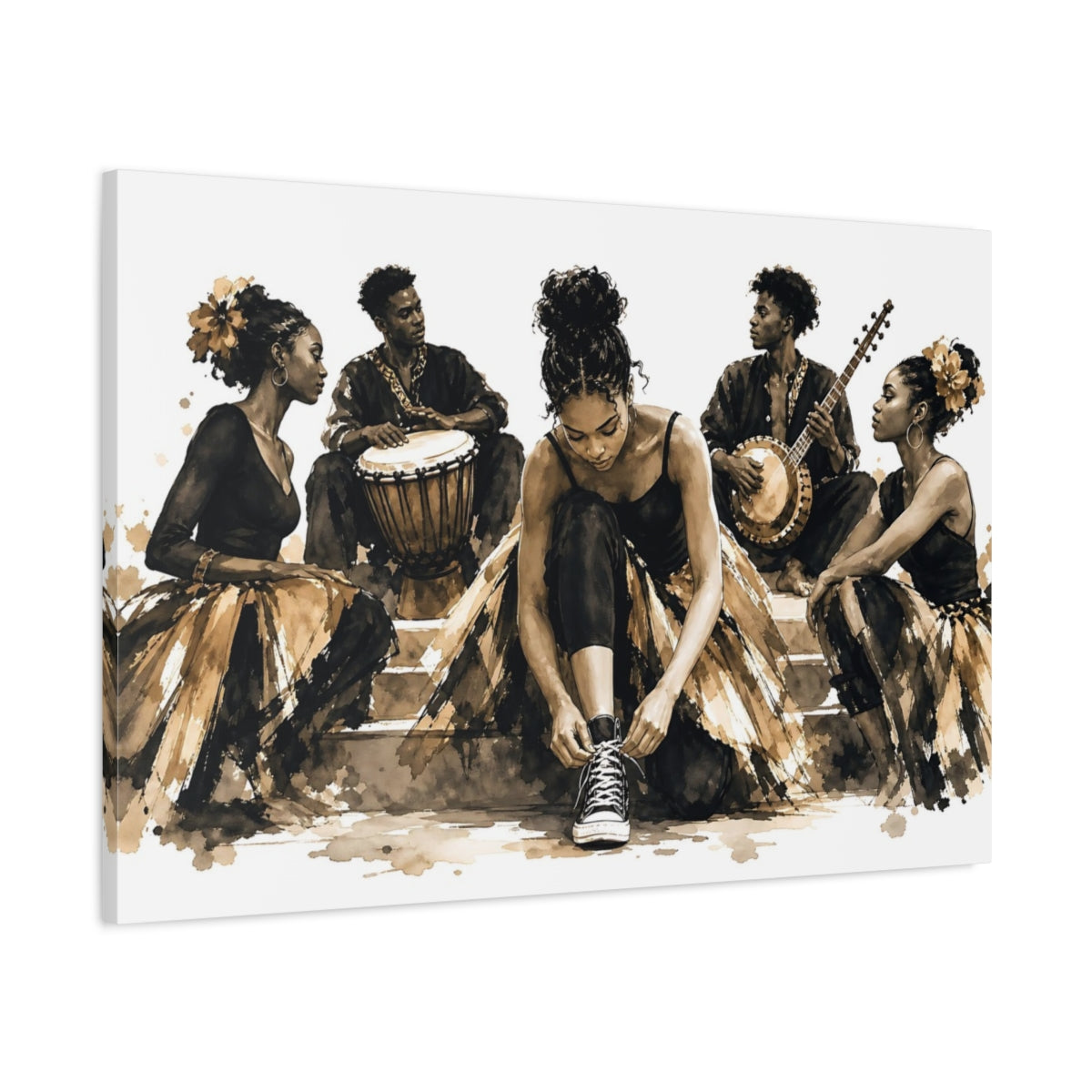 Main Mockup. Pre-Show Warmup shown as canvas print
