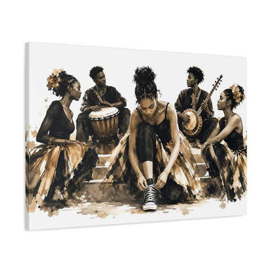 Main Mockup. Pre-Show Warmup shown as canvas print
