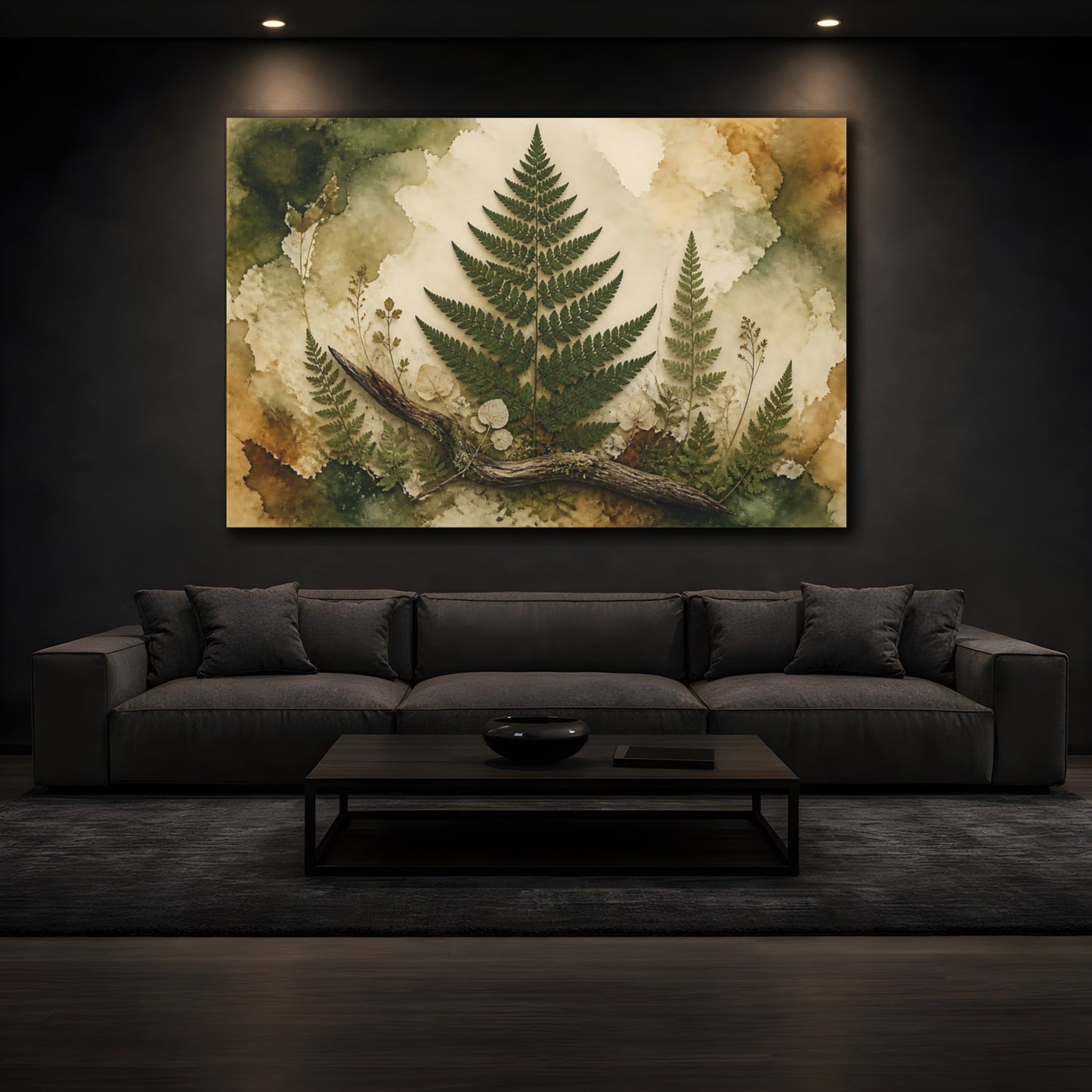 Mockup 3. Pressed Fern Study shown as canvas print