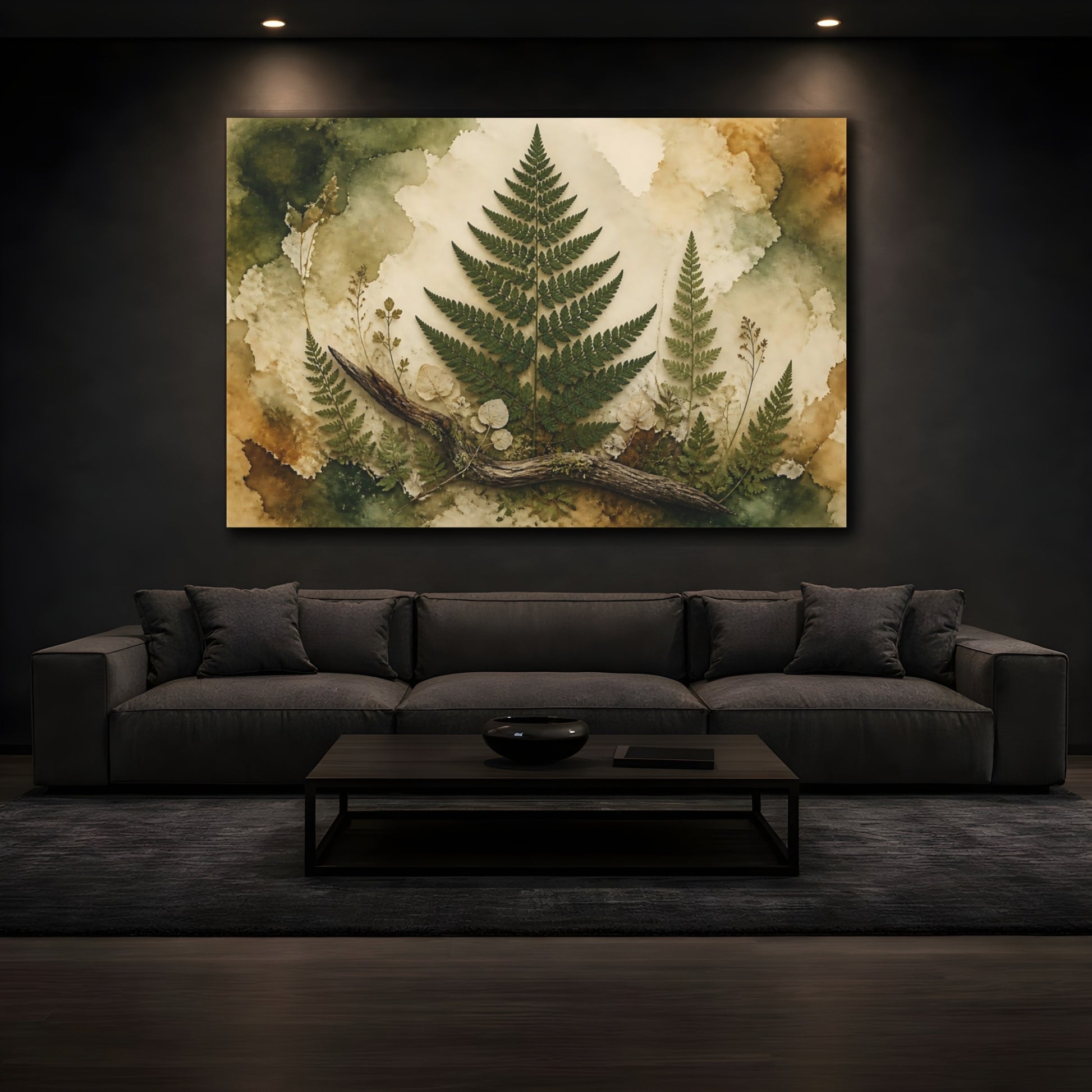 Mockup 3. Pressed Fern Study shown as canvas print