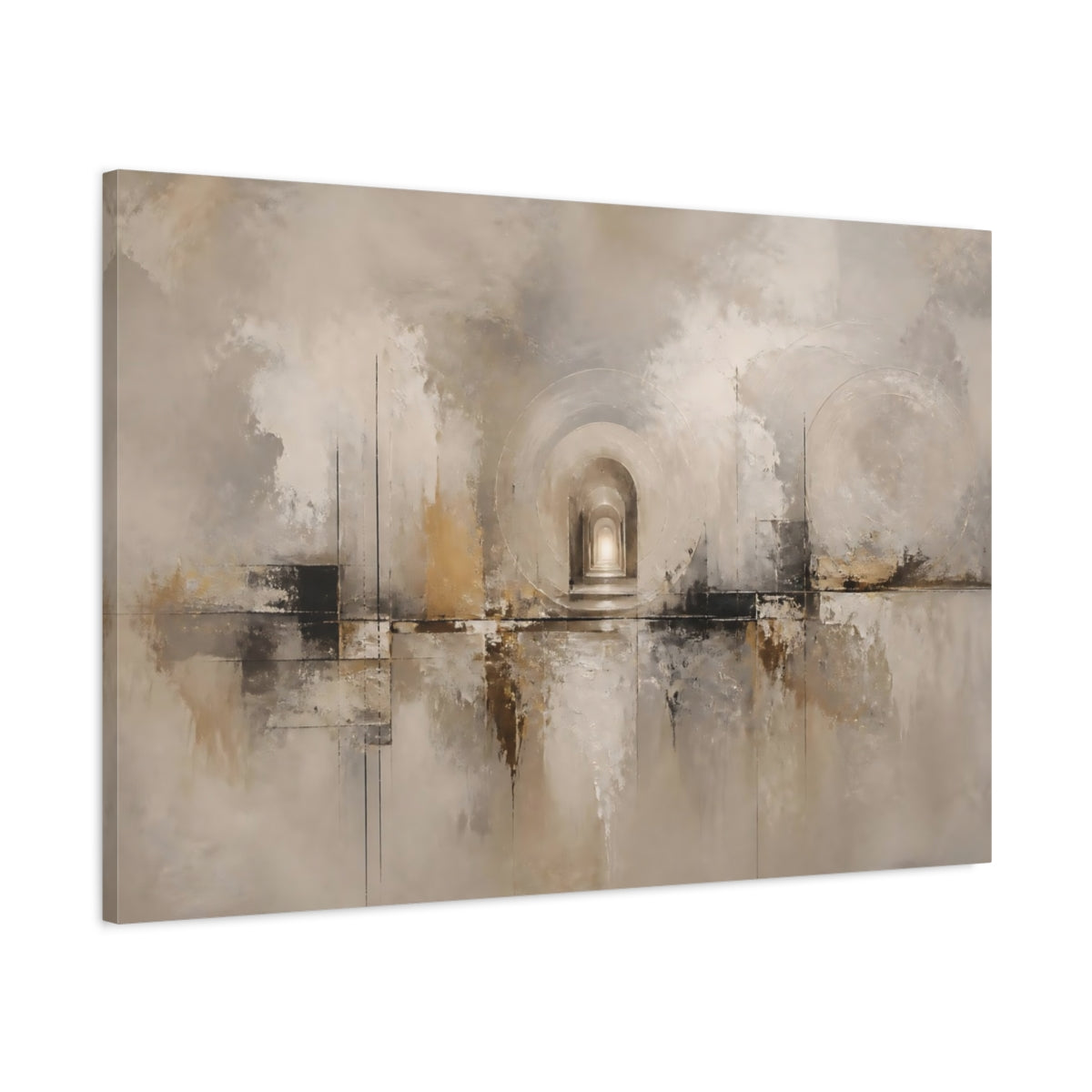 Main Mockup. Quiet Archway Passage shown as canvas print
