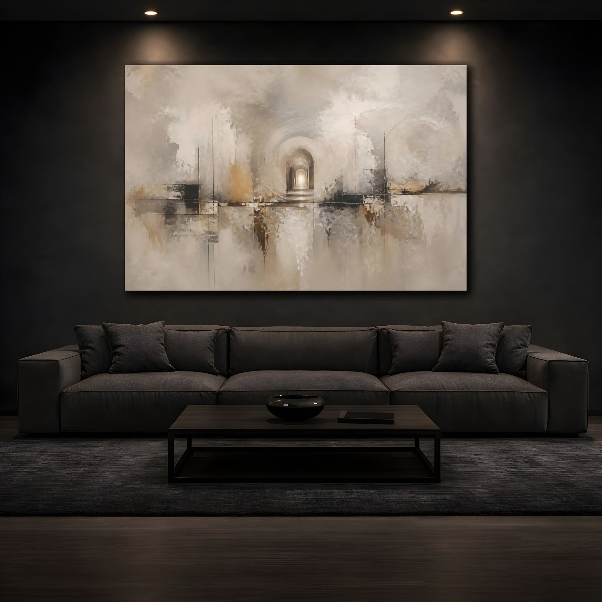 Mockup 3. Quiet Archway Passage shown as canvas print