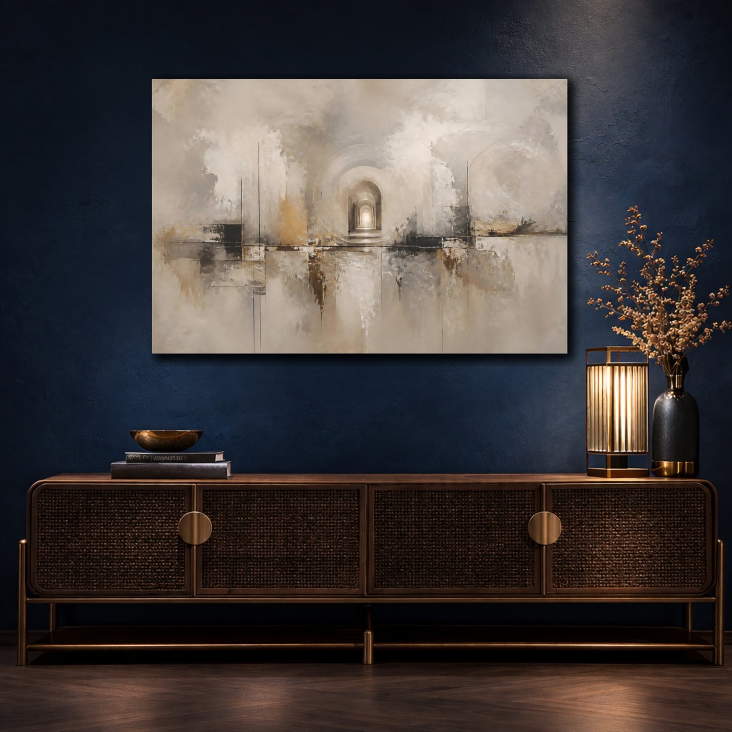 Mockup 4. Quiet Archway Passage shown as canvas print