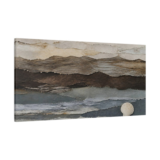 Main Mockup. Quiet Tide Paper Layers shown as canvas print