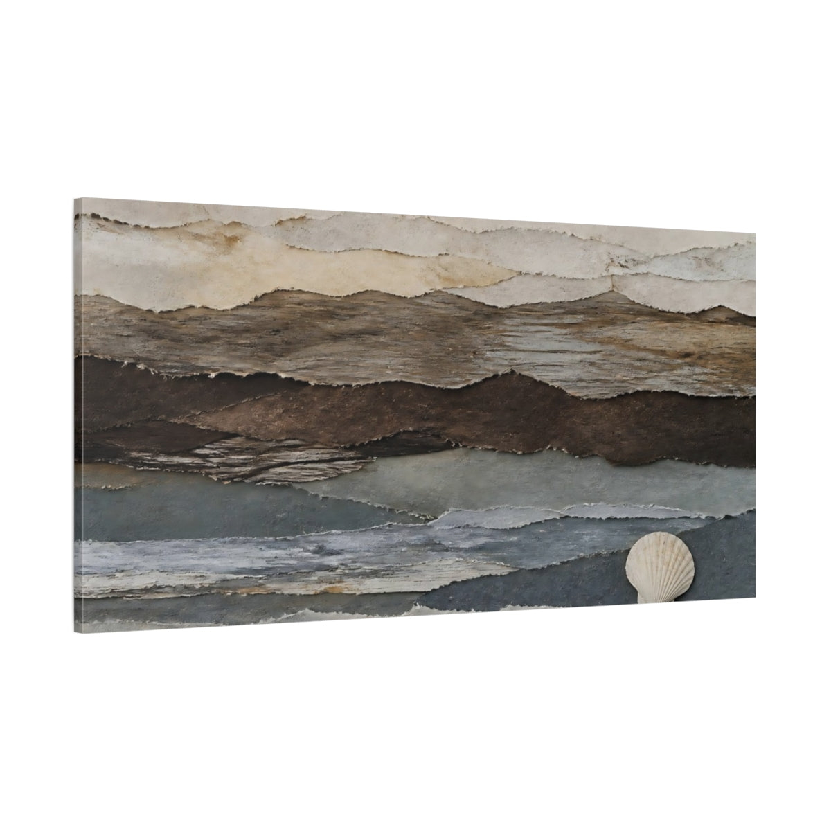 Side Mockup 2. Quiet Tide Paper Layers shown as canvas print