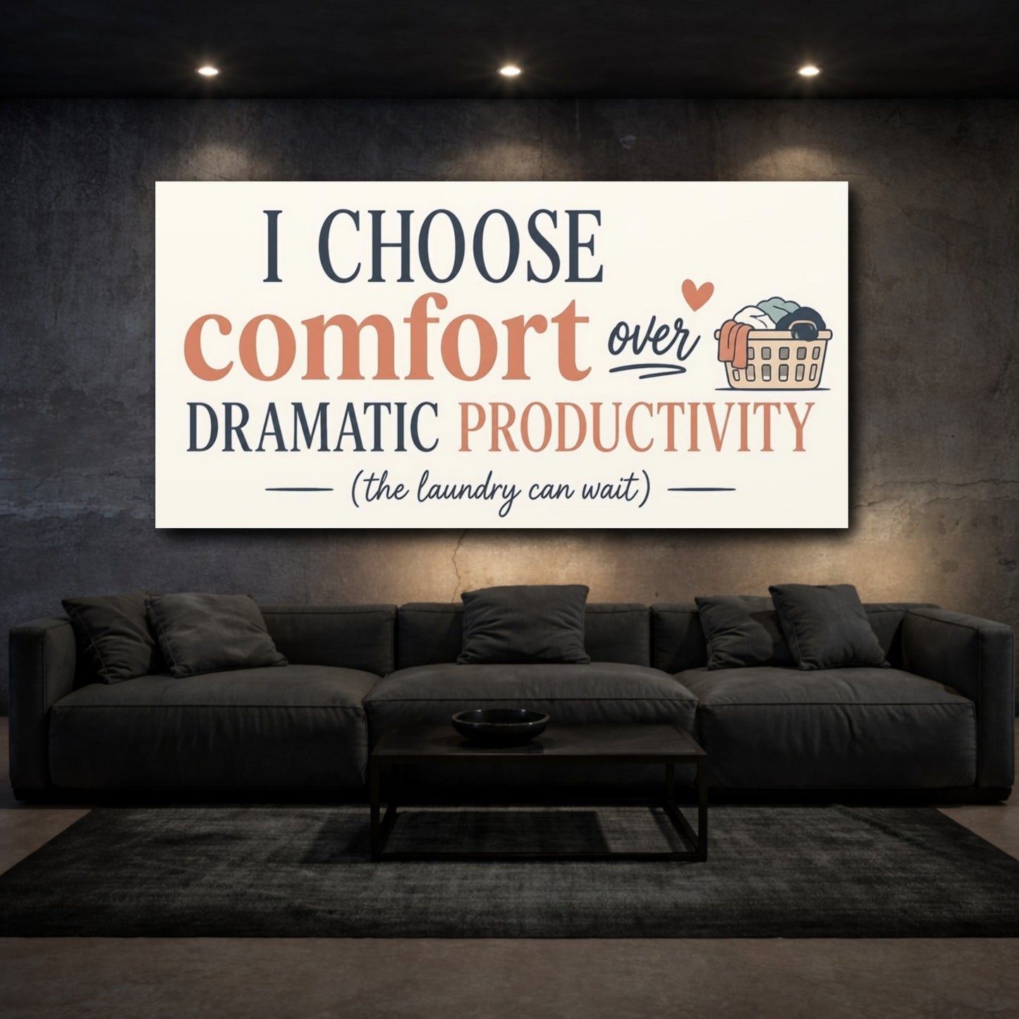 Mockup 3. ‏‏ Quotes shown as canvas print