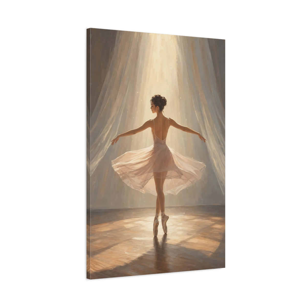 Main Mockup. Radiant Ballerina In Light shown as canvas print