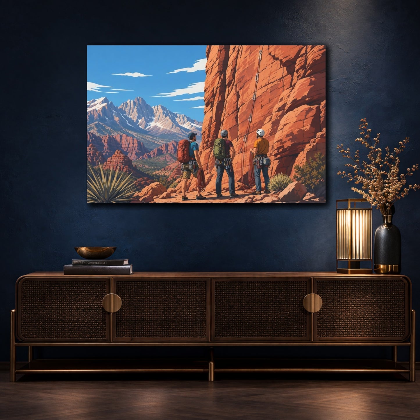 Mockup 4. Red Rock Climbing Adventure shown as canvas print