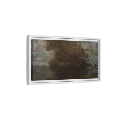 Side Mockup 6. Reflected Bare Branch shown as framed canvas print