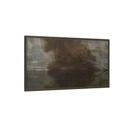 Side Mockup 4. Reflected Bare Branch shown as framed canvas print