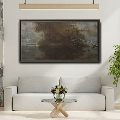 Mockup 2. Reflected Bare Branch shown as framed canvas print
