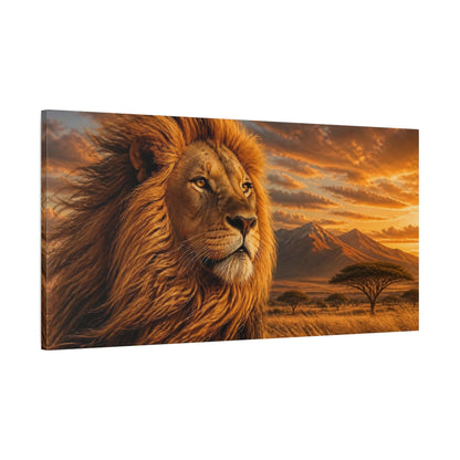 Main Mockup. Regal Lion Animals shown as canvas print