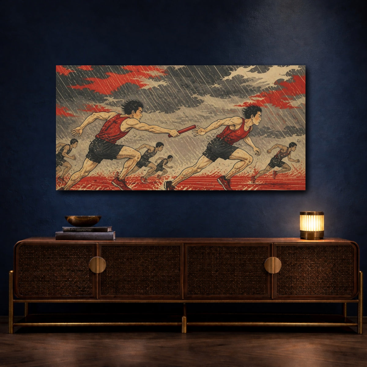 Mockup 4. Relay Runners Motivation shown as canvas print