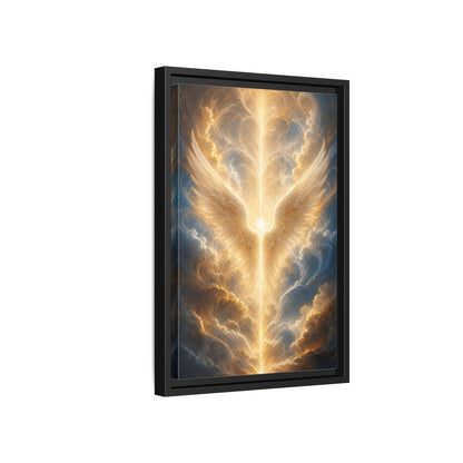 Side Mockup 6. Religious Divine Light Golden Ethereal Light shown as stretched canvas wall art