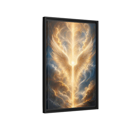 Side Mockup 3. Religious Divine Light Golden Ethereal Light shown as stretched canvas wall art