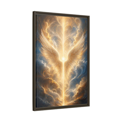 Side Mockup 11. Religious Divine Light Golden Ethereal Light shown as stretched canvas wall art