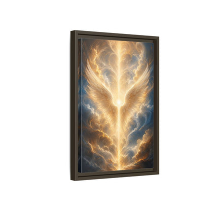 Side Mockup 5. Religious Divine Light Golden Ethereal Light shown as stretched canvas wall art