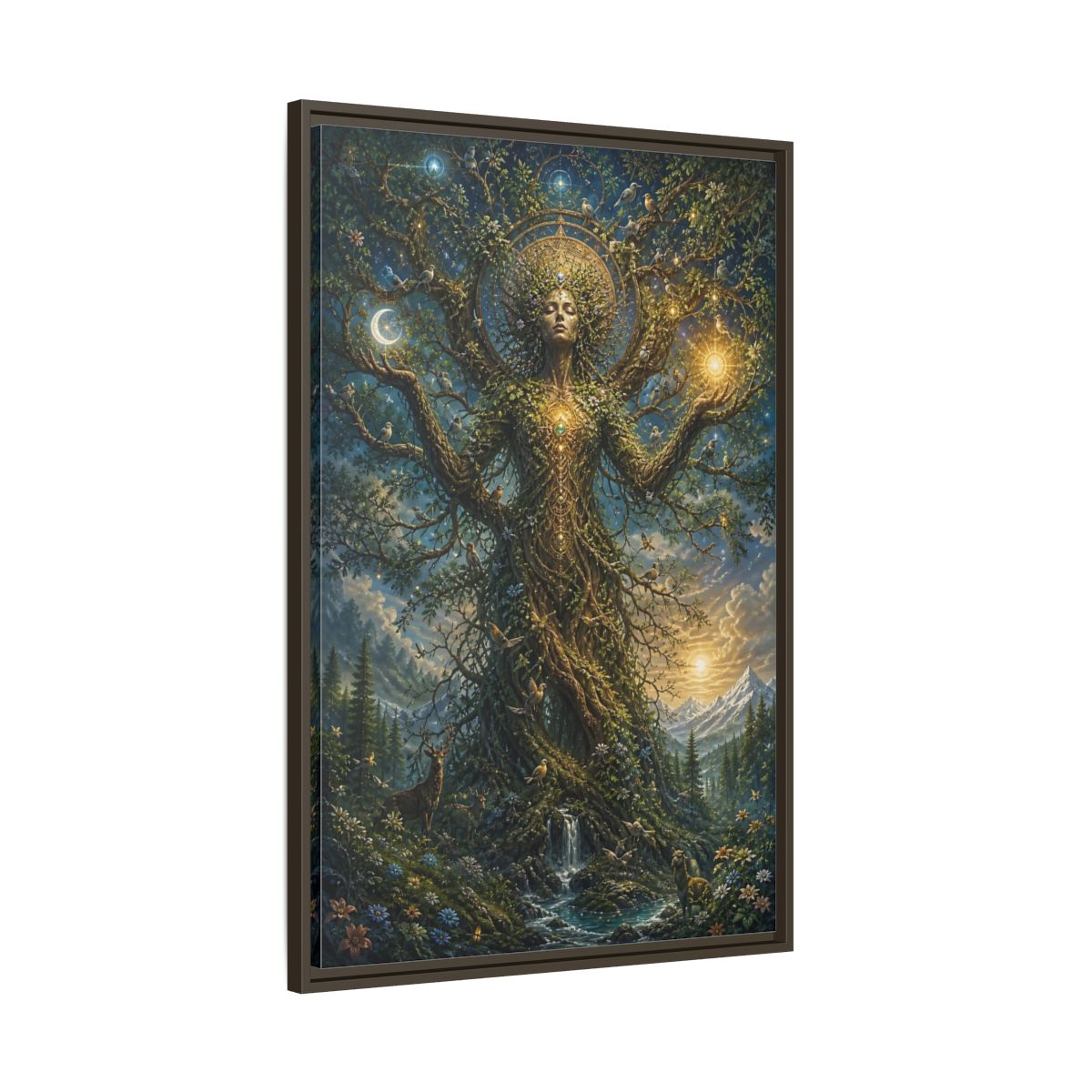 Main Mockup. Religious Tree Of Life Mystical Tree Art shown as stretched canvas wall art