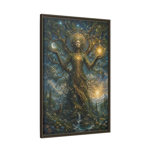 Main Mockup. Religious Tree Of Life Mystical Tree Art shown as stretched canvas wall art
