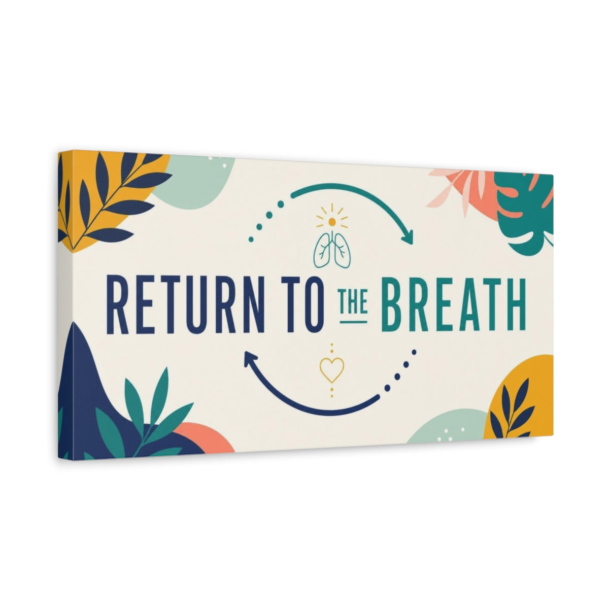 Side Mockup 3. Return To The Breath shown as canvas print