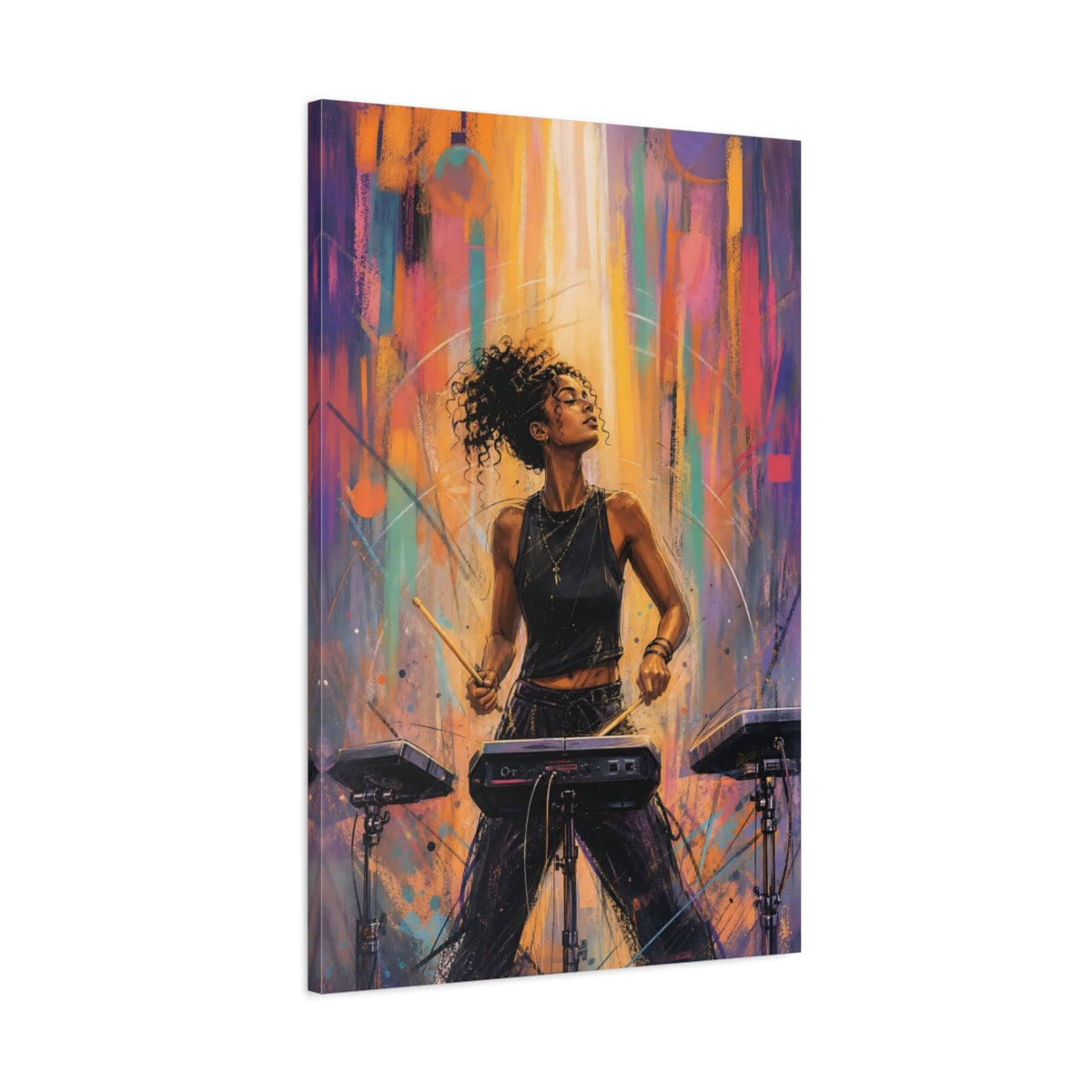 Main Mockup. Rhythm In Color shown as canvas print