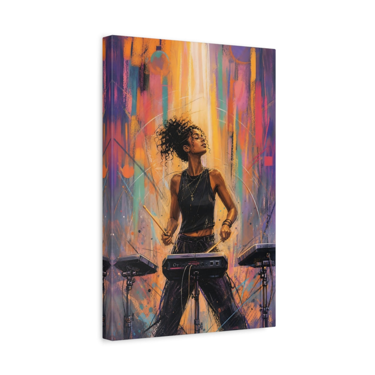 Side Mockup 4. Rhythm In Color shown as canvas print