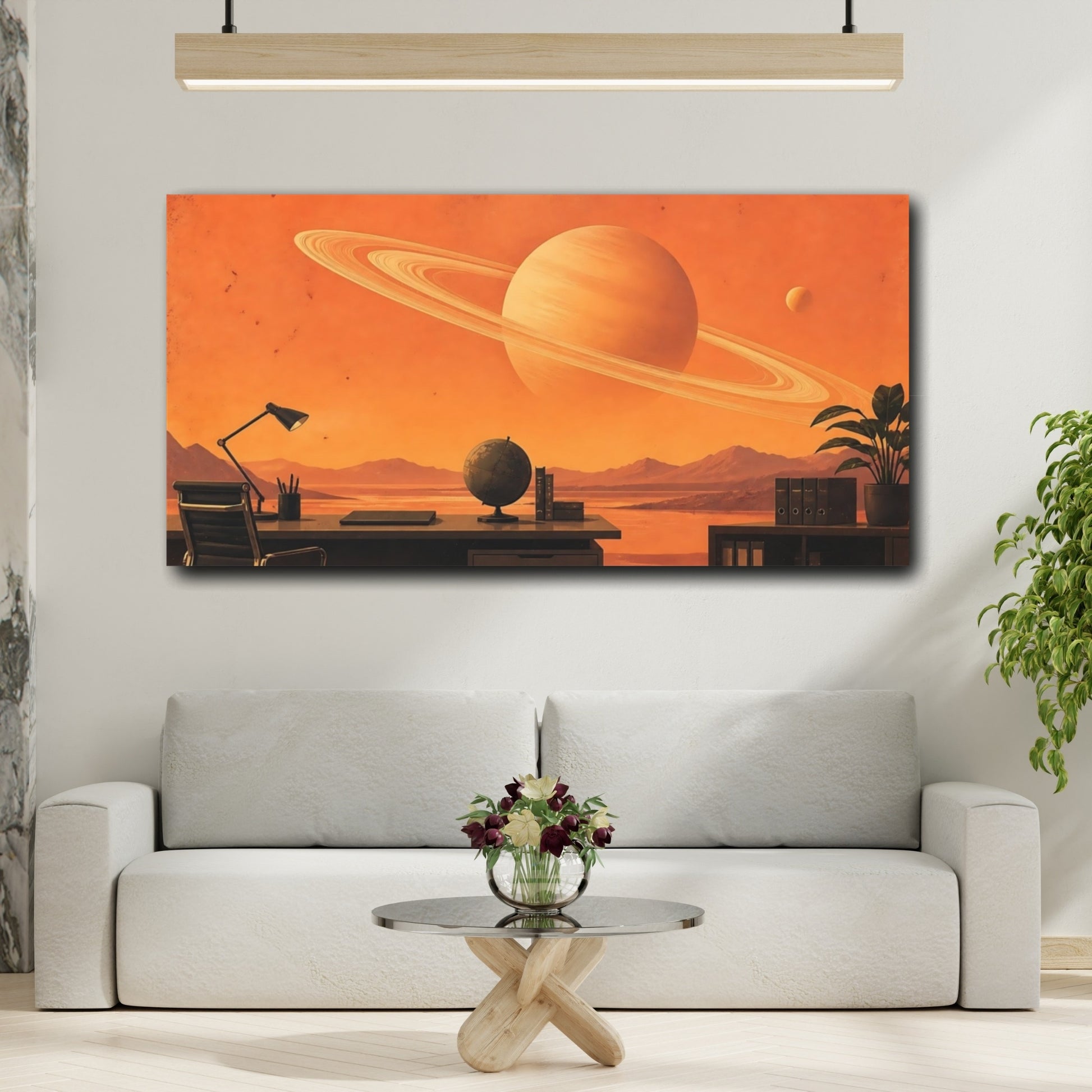 Mockup 2. Ringed Planet Office Vista shown as canvas print