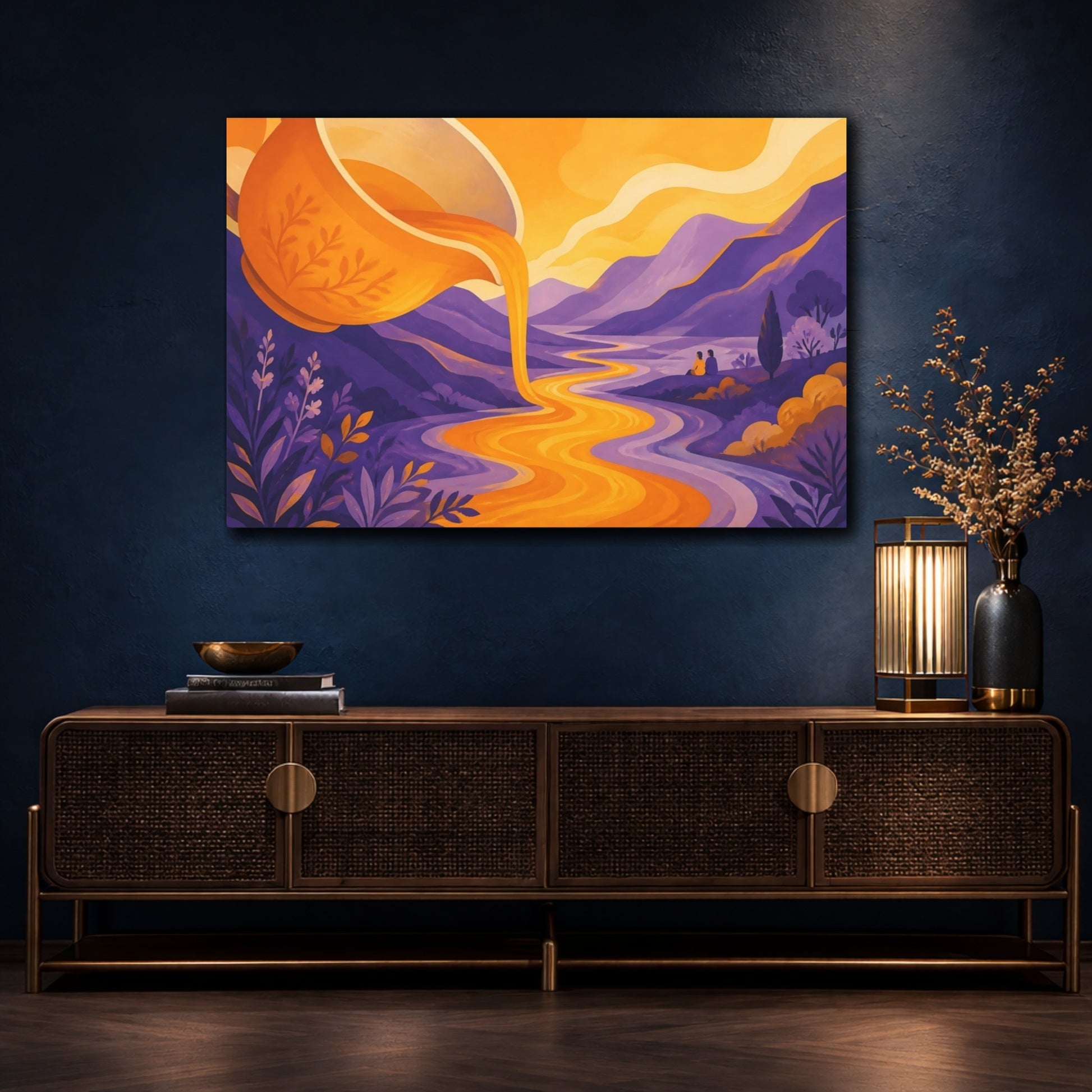 Mockup 4. River From Teacup shown as canvas print