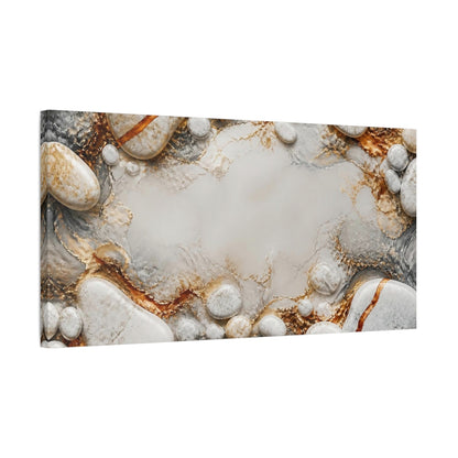 Side Mockup 1. River Stones Abstract Accent shown as canvas print