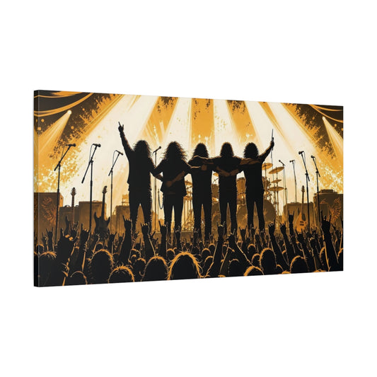Main Mockup. Rock Band Finale shown as canvas print