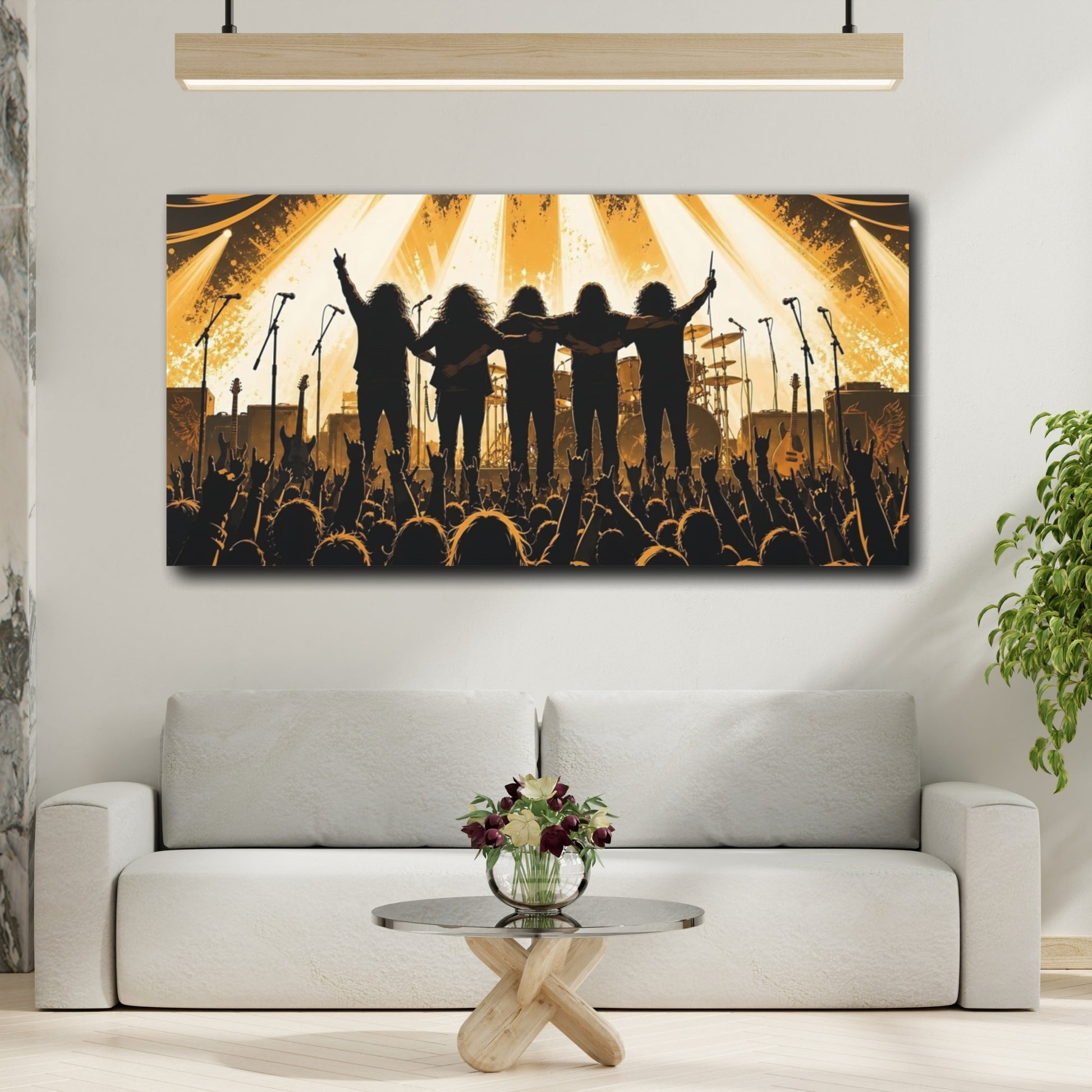 Mockup 2. Rock Band Finale shown as canvas print