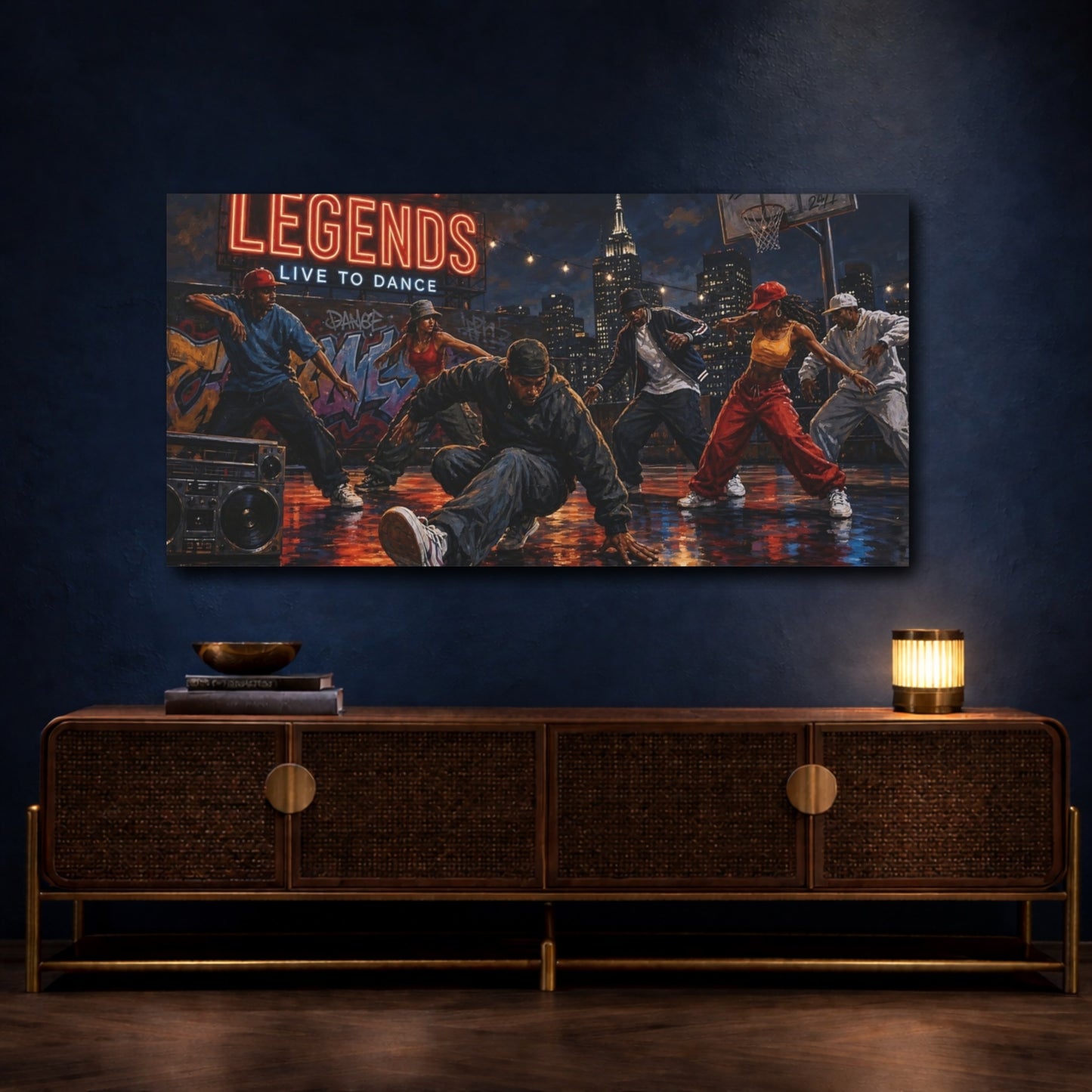 Mockup 4. Rooftop Legends Dance Crew shown as canvas print