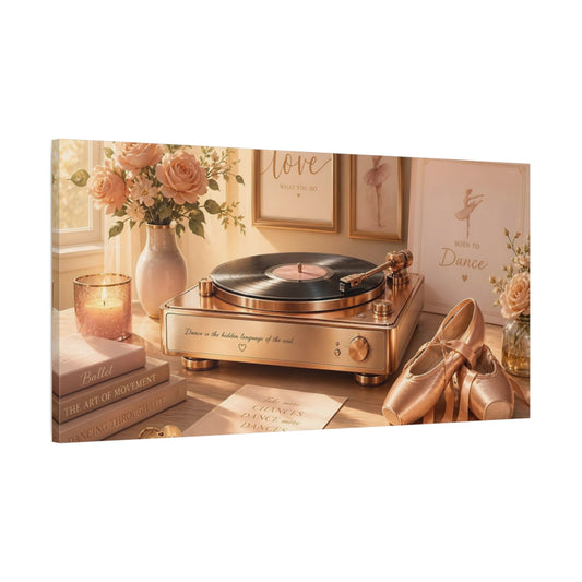 Main Mockup. Rose Gold Ballet Moment shown as canvas print