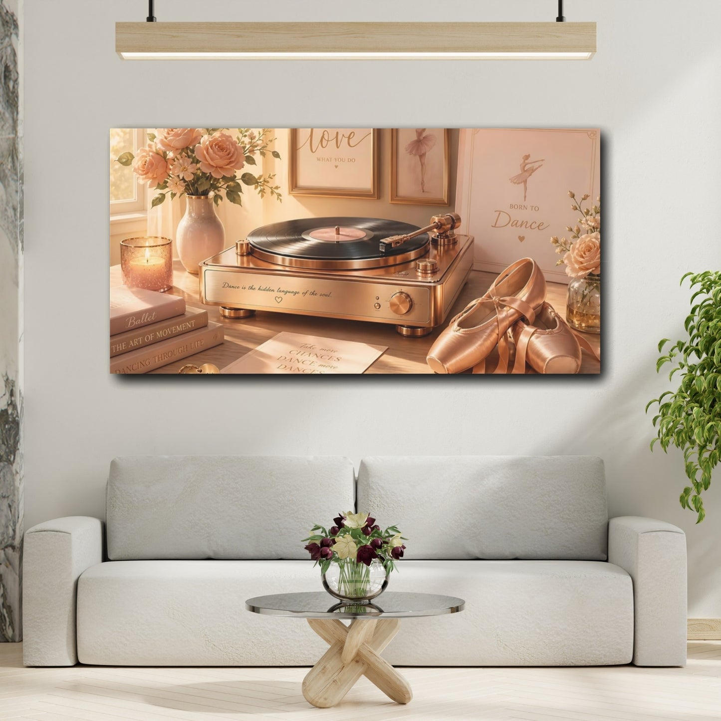 Mockup 2. Rose Gold Ballet Moment shown as canvas print
