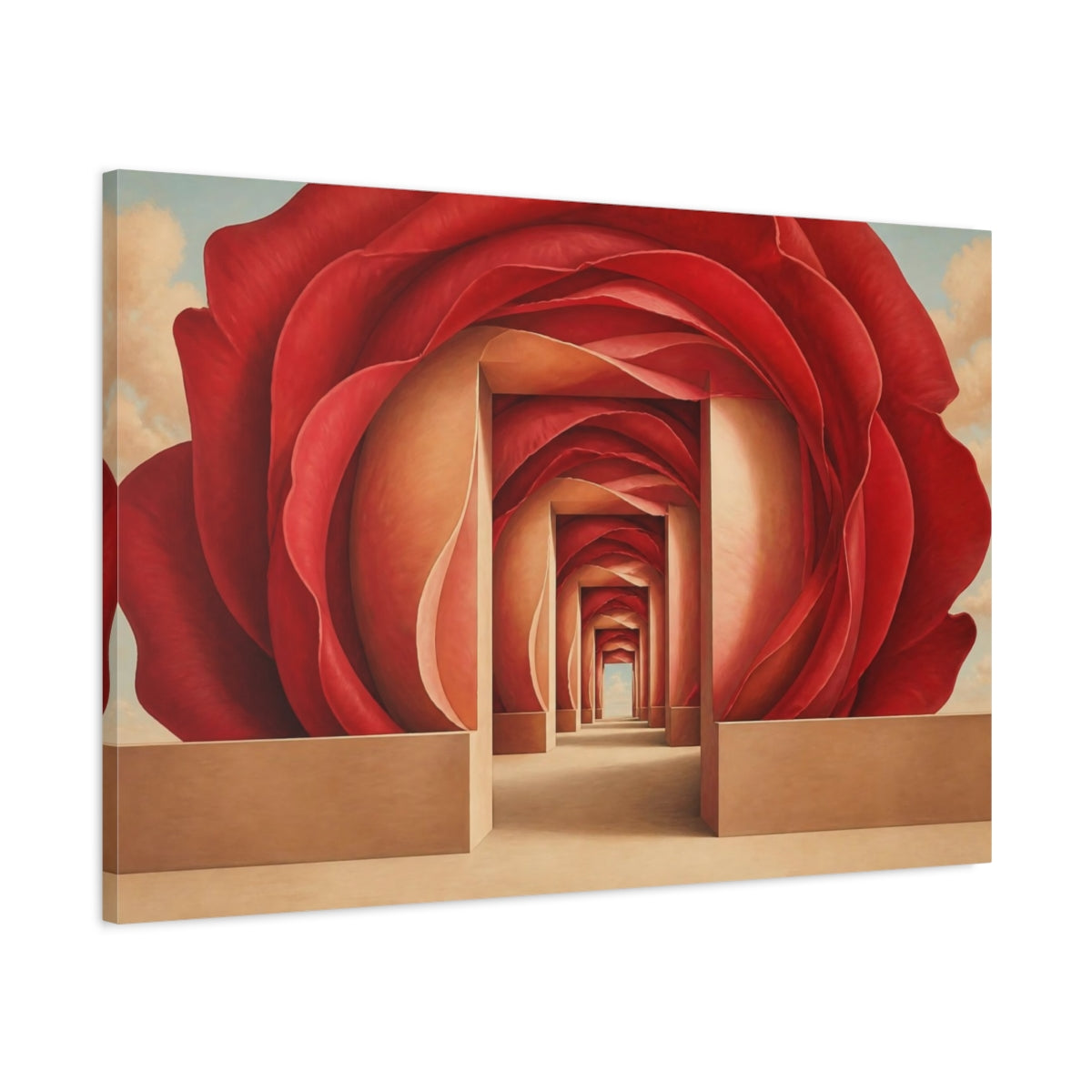 Main Mockup. Rose Petal Illusion shown as canvas print